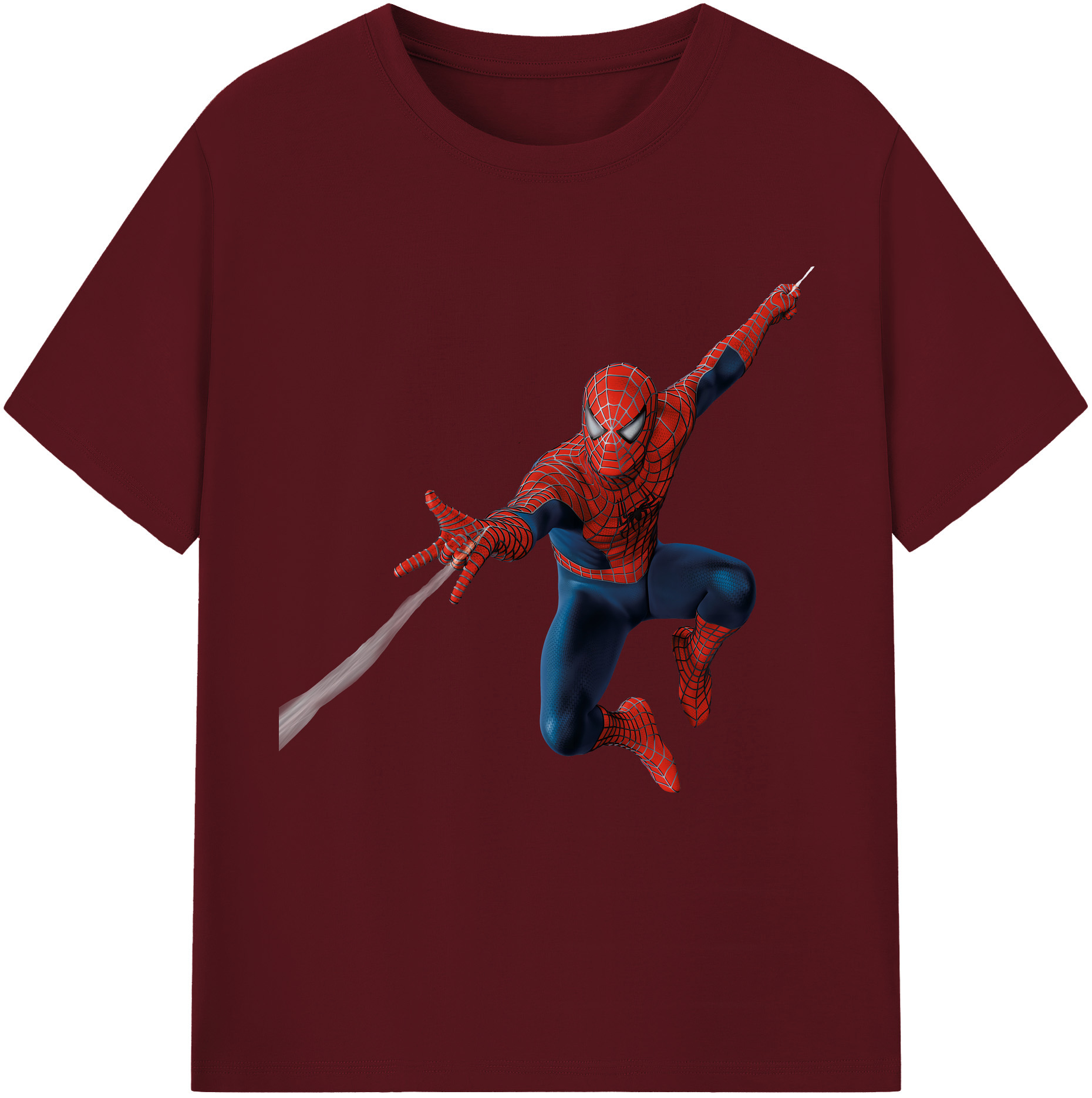 （画像用） Spider Man スパイダーマン 綿100％半袖Tシャツ（フロントプリント）